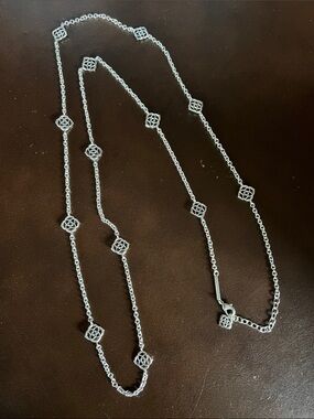 Kendra Scott Silver Filigree Station Necklace